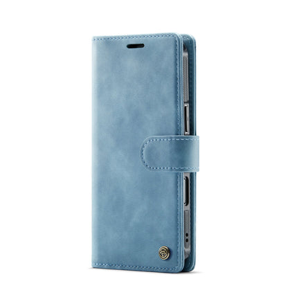 Apple iPhone Air Hülle - Aqua Blue - Luxus-2-in-1-MagSafe-Klapphülle mit Kartenfach
