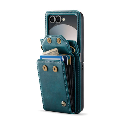 Samsung Galaxy Z Flip 7 Hoesje - Emerald Green - Bookcase met Telefoonkoord