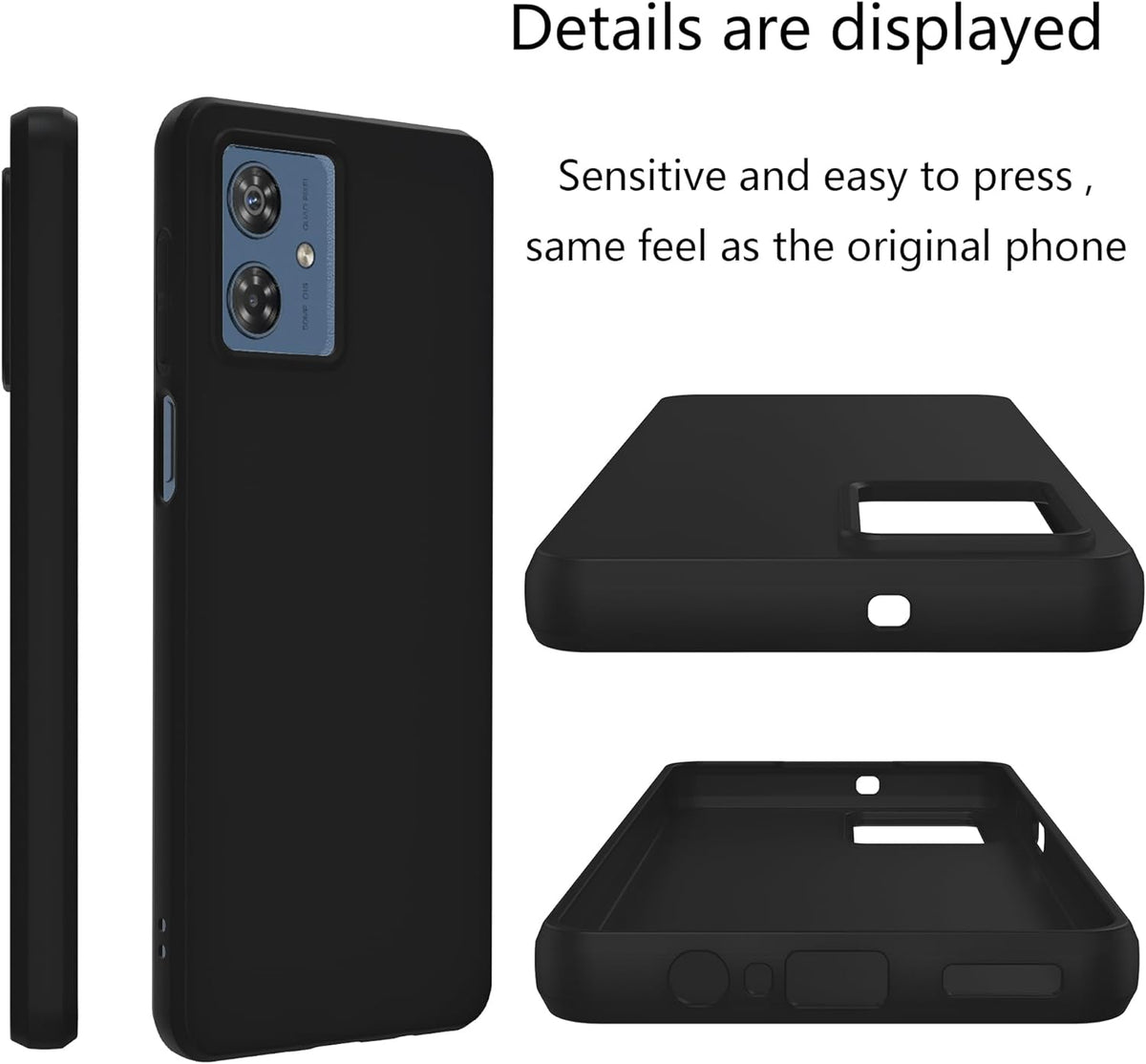 Motorola Moto G54 Hoesje - Zwart - Siliconen Back Cover
