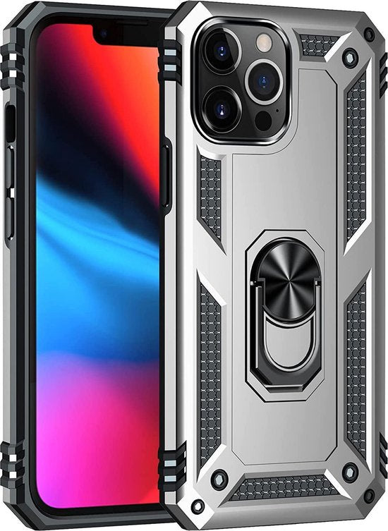 Apple iPhone 13 Pro Case - Grey - Armor Kickstand Back Cover