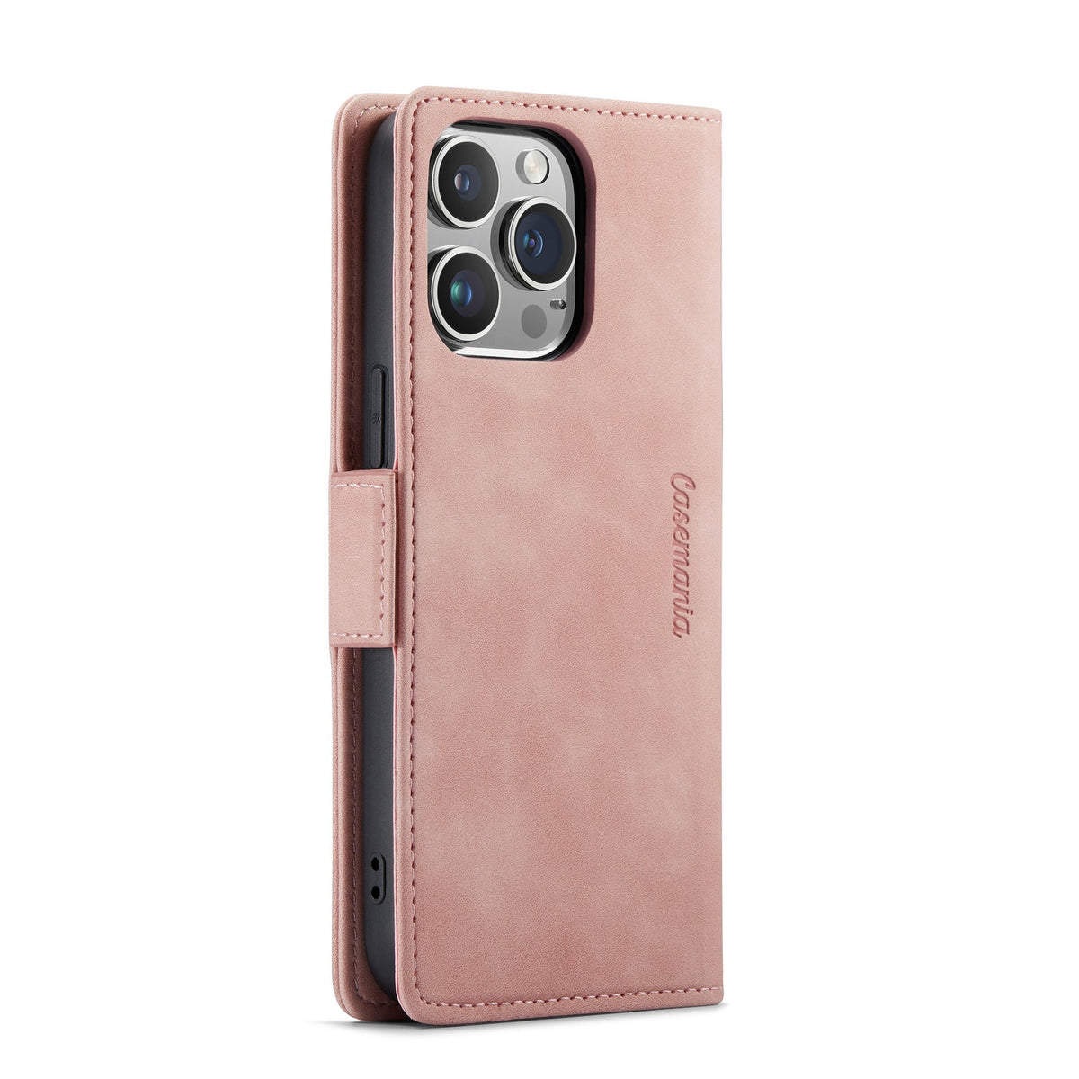 Apple iPhone 15 Pro Hülle - Pale Pink - Portemonnaie-MagSafe-Klapphülle mit Kartenfach