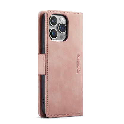 Apple iPhone 15 Pro Hülle - Pale Pink - Portemonnaie-MagSafe-Klapphülle mit Kartenfach