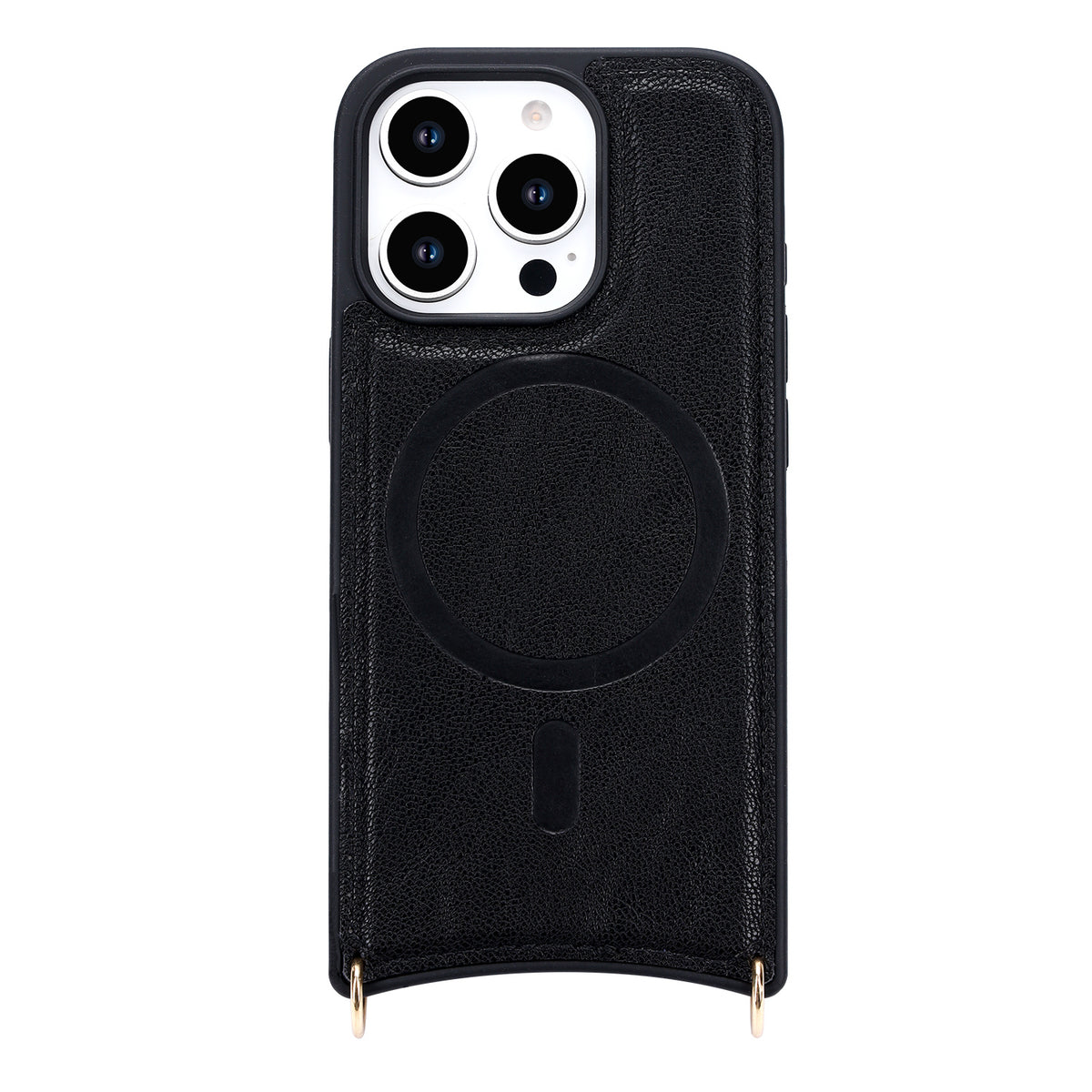 Apple iPhone 16 Pro Hoesje - Zwart - 'Amsterdam' Magnetische Wallet Case met Pasjeshouders en