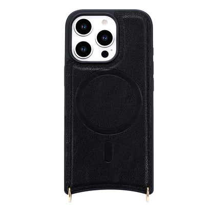 Apple iPhone 16 Pro Max Hoesje - Zwart - 'Amsterdam' Magnetische Wallet Case met Pasjeshouders en