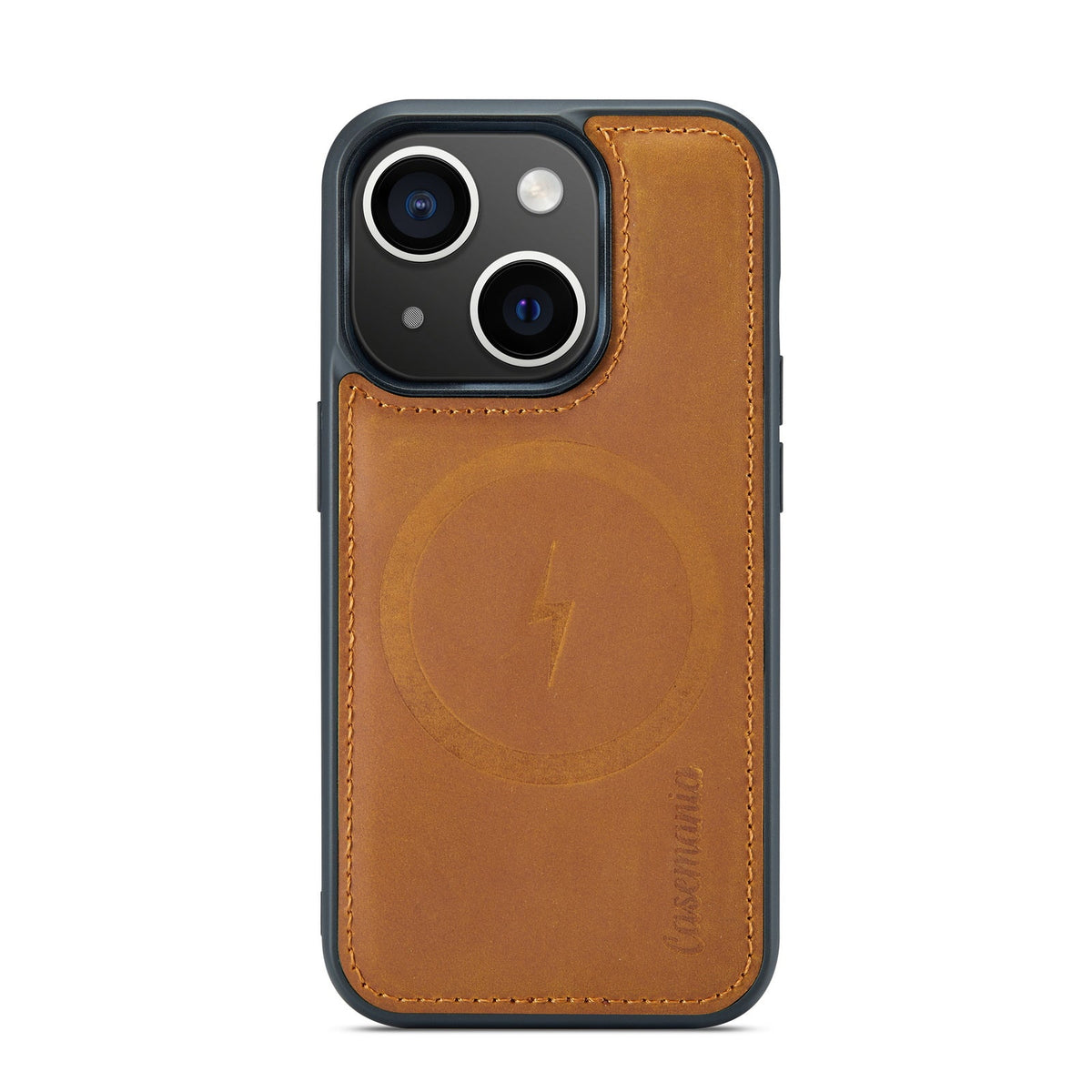 Apple iPhone 15 Plus Hoesje - Sienna Brown - Echt Leren 2 in 1 MagSafe Bookcase