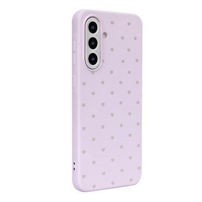 Samsung Galaxy A17 Hoesje - Paars - Hartjes Back Cover