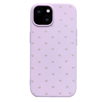 iPhone 13 Hoesje - Paars - Hartjes Back Cover