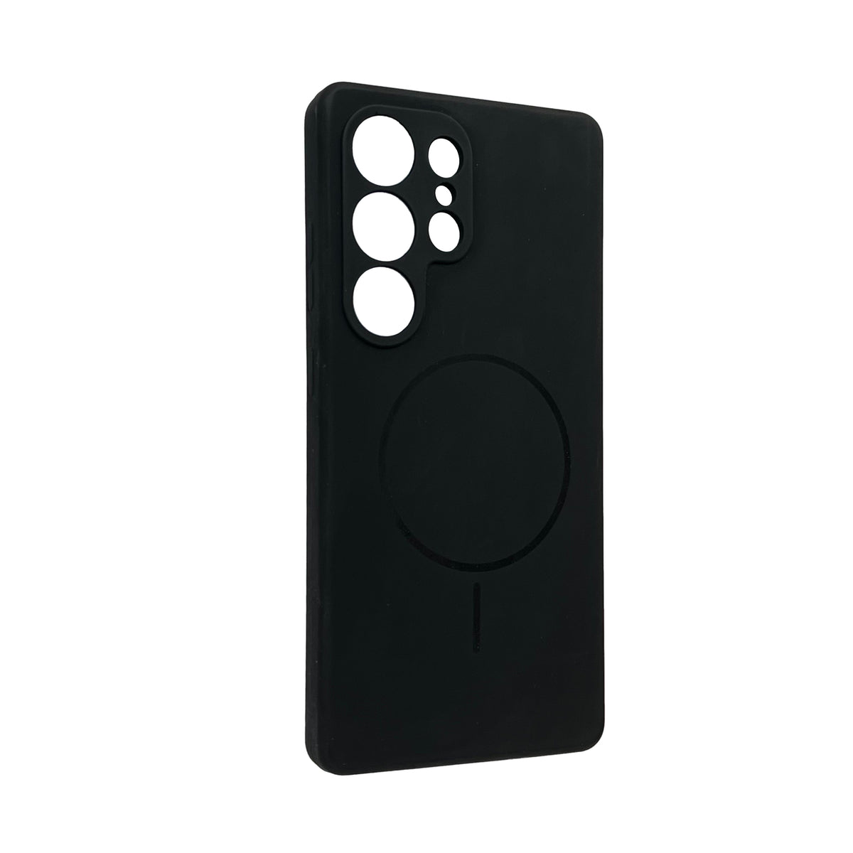 Samsung Galaxy S25 Ultra Hoesje - Zwart - Extra Sterke Liquid Siliconen MagSafe Back Cover met Magneetring