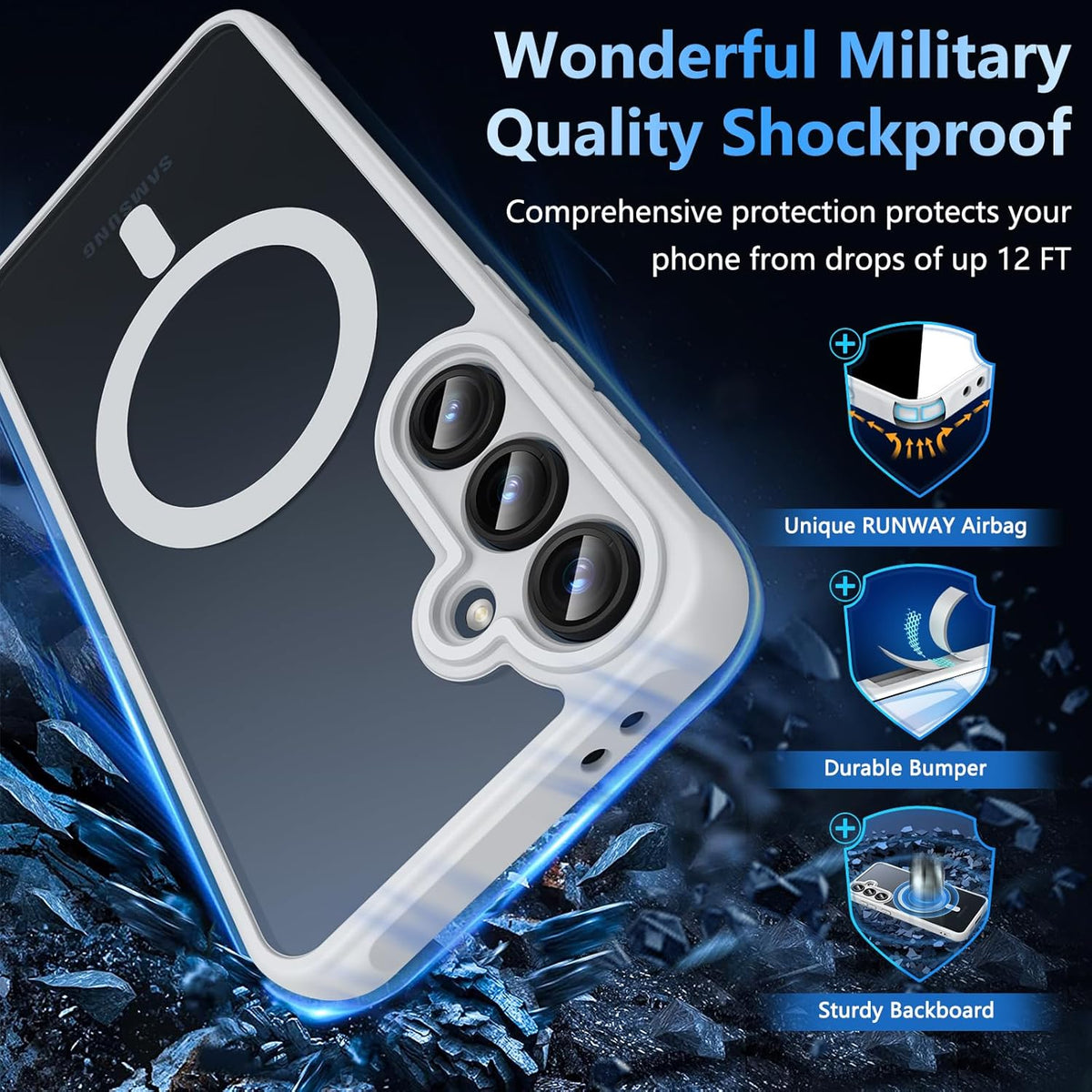 Coque Samsung Galaxy S24 FE - Gris - Matte Armor MagSafe Back Cover