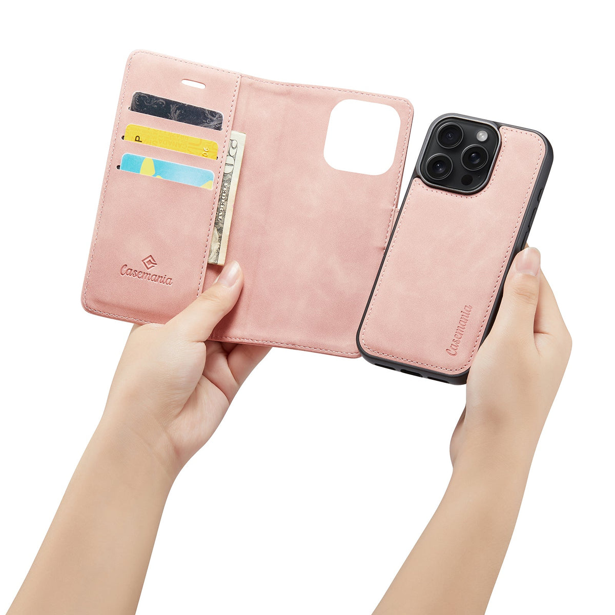 Apple iPhone 16 Pro Case - Pale Pink - 2-in-1 Wallet Case