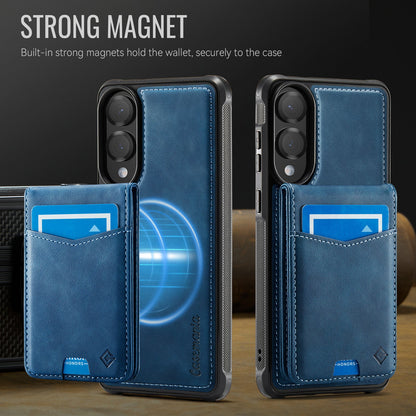 Samsung Galaxy S25 Edge Hoesje - Navy Blue - Back Cover met Pasjeshouder