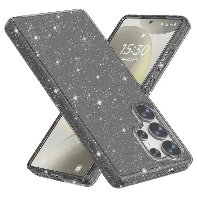 Samsung Galaxy S25 Ultra Hoesje - Zwart - Glitter Back Cover