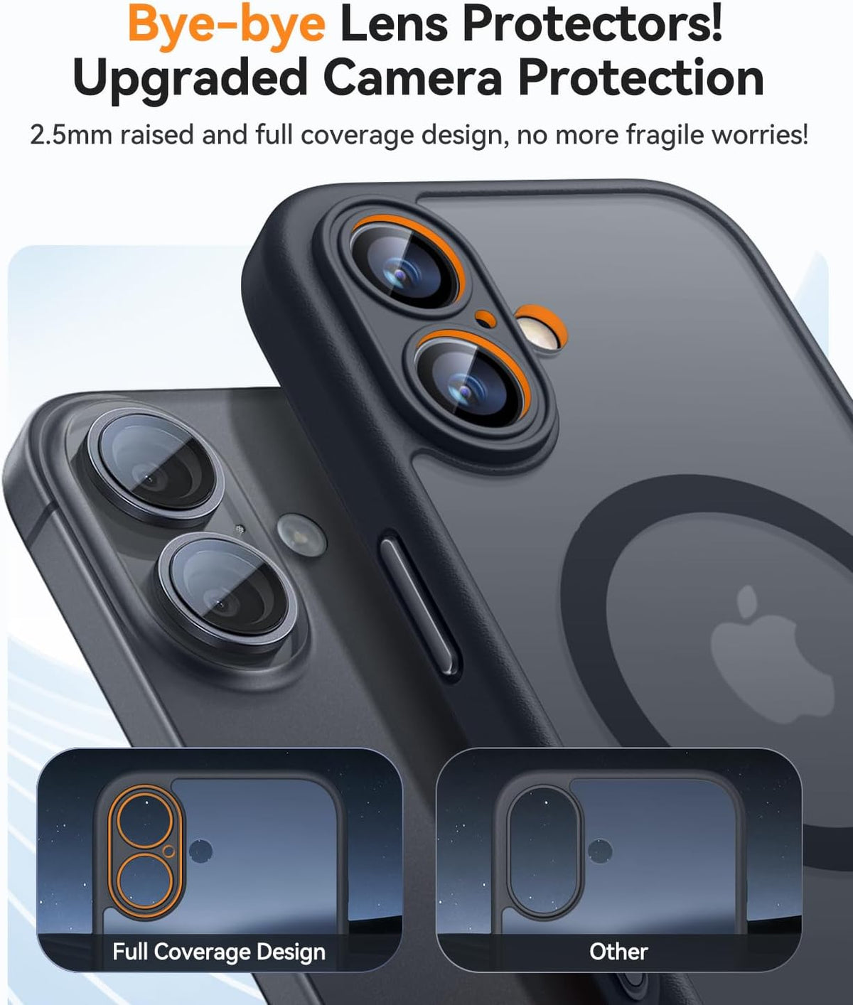 Apple iPhone 16 Plus Hoesje - Zwart - Matte Armor MagSafe Back Cover met Camerabescherming