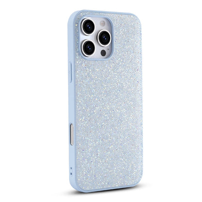 iPhone 16 Pro Hoesje - Blauw - Diamant Glitter Back Cover