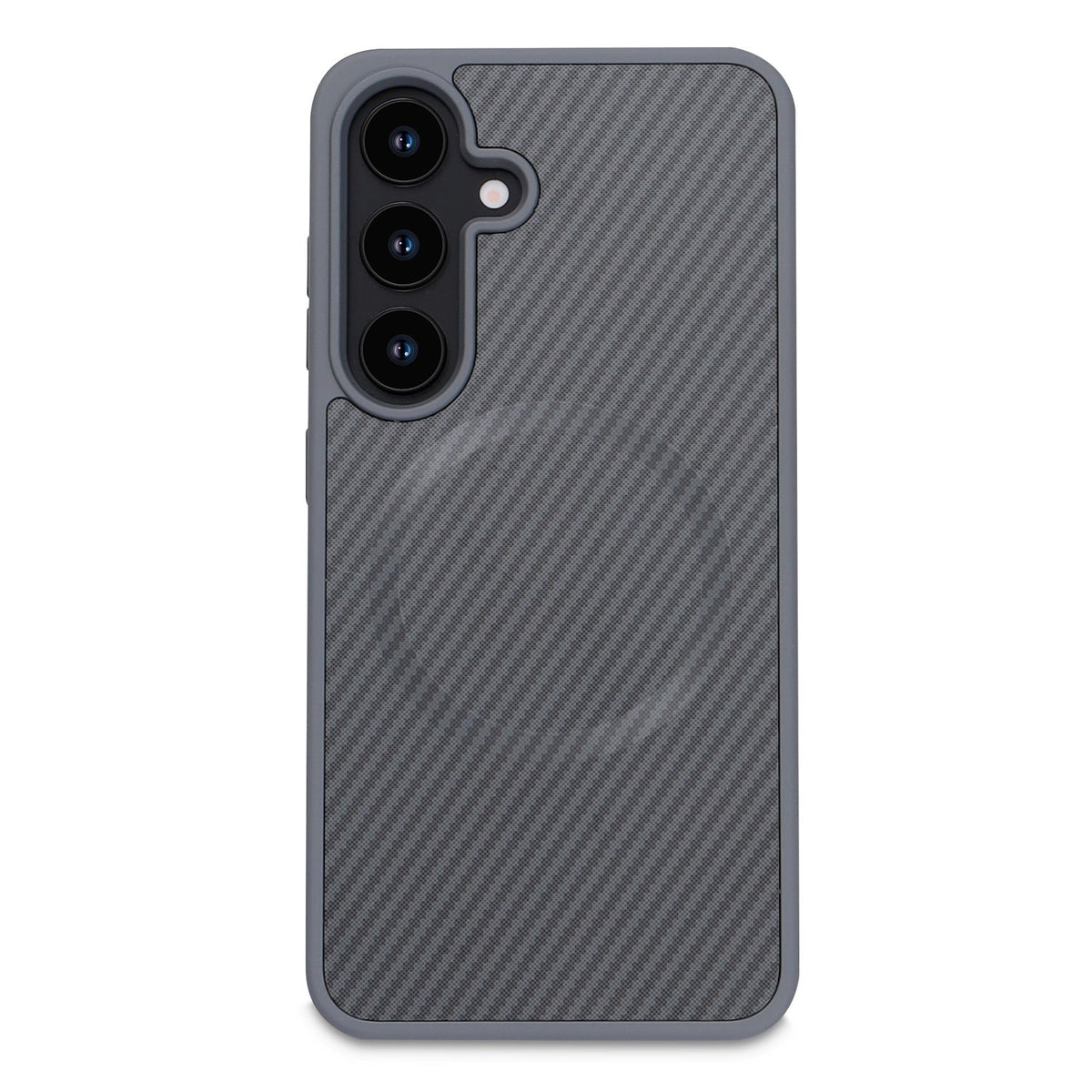 Samsung Galaxy S24 Plus Hoesje - Grijs - Carbon MagSafe Back Cover
