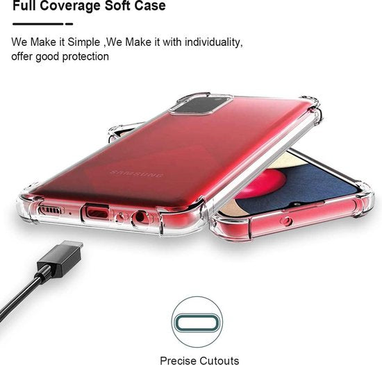 Samsung Galaxy A03S Hülle - Transparent - Anti-Shock Hybrid Back Cover