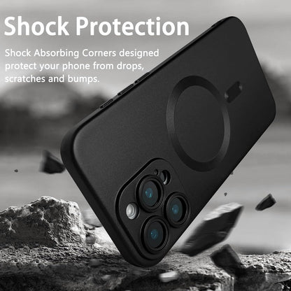 Apple iPhone 16 Pro Case - Black - Matte Silicone MagSafe Back Cover