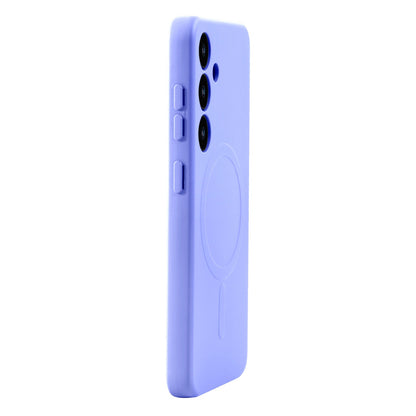 Samsung Galaxy S25 Plus Hoesje - Paars - Liquid Siliconen MagSafe Back Cover met Magneetring