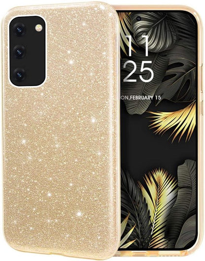 Samsung Galaxy A42 5G Hoesje - Goud - Glitter Back Cover
