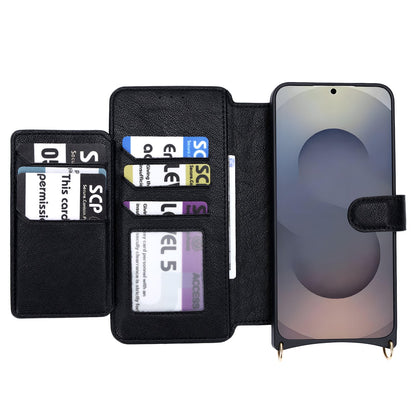 Samsung Galaxy S25 Hoesje - Zwart - CM Amsterdam Back Cover met Telefoonkoord