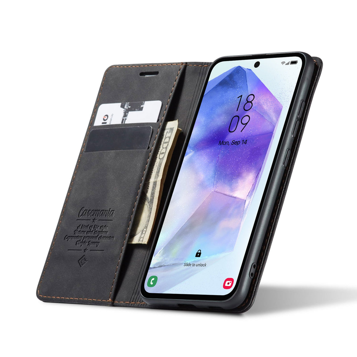 Samsung Galaxy A26 Hoesje - Charcoal Gray - Dunne Bookcase