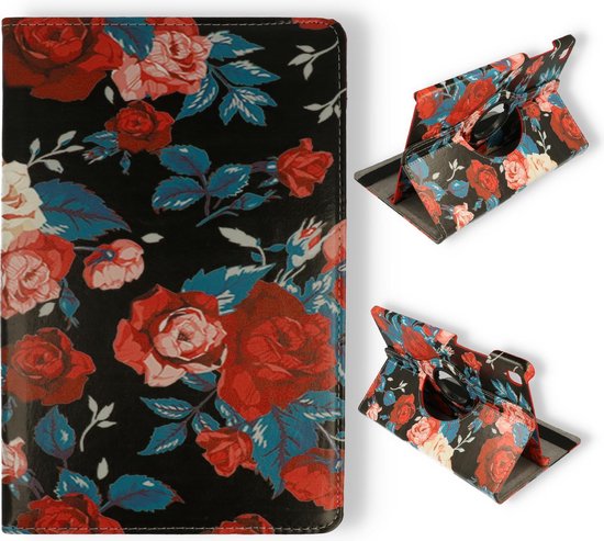 Samsung Galaxy Tab A7 (2020) Tablethoes - Vintage Bloemen - Draaibare Bookcase
