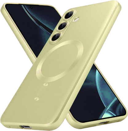 Samsung Galaxy S25 Case - Gold - Matte Silicone MagSafe Back Cover