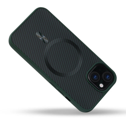 Apple iPhone 13 Case - Green - Carbon MagSafe Back Cover