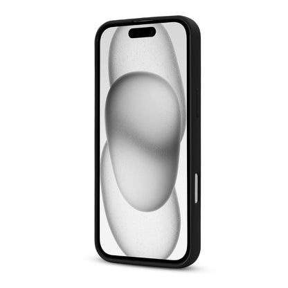 Apple iPhone 16 Pro Max Hoesje - Zwart - Liquid Siliconen MagSafe Back Cover met Magneetring