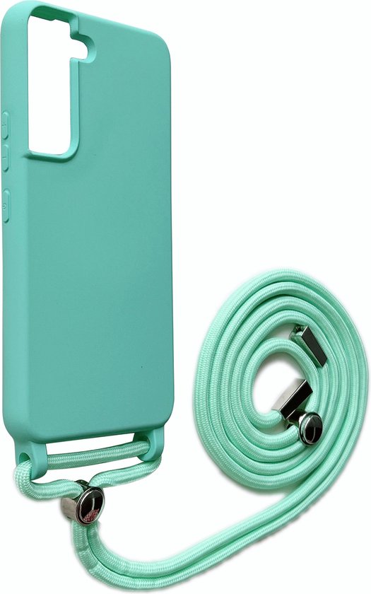 Samsung Galaxy S22 Case - Turquoise - Silicone Back Cover with Phone Strap