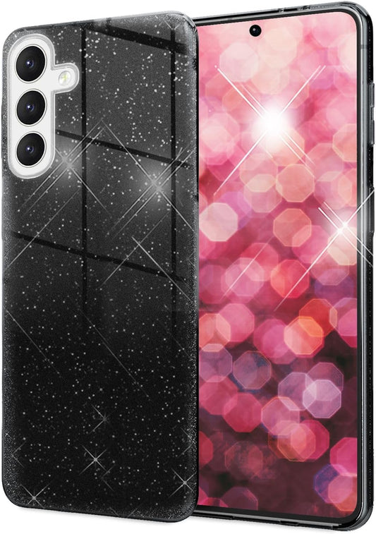 Samsung Galaxy A26 Hülle - Schwarz - Glitzer-Backcover