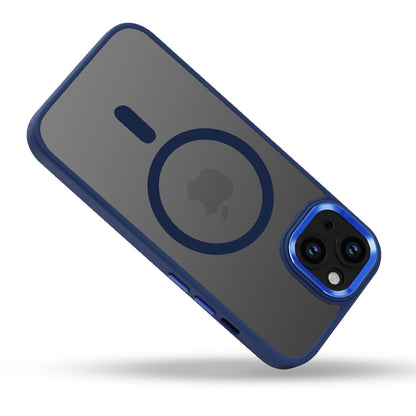 Apple iPhone 15 Plus Hoesje - Blauw - Bumper MagSafe Back Cover