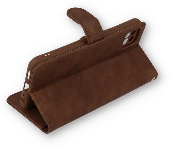 Samsung Galaxy S21 FE Hoesje - Chocolate Brown - Luxe Bookcase