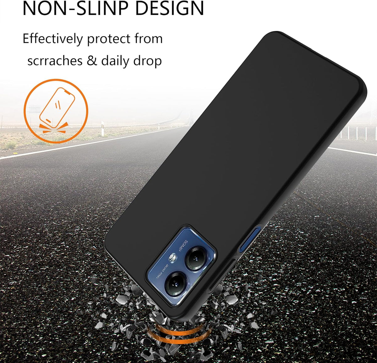 Motorola Moto G14 Hoesje - Zwart - Siliconen Back Cover