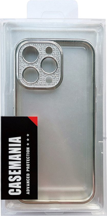 Apple iPhone 12 Pro Case - Silver - Glitter Back Cover