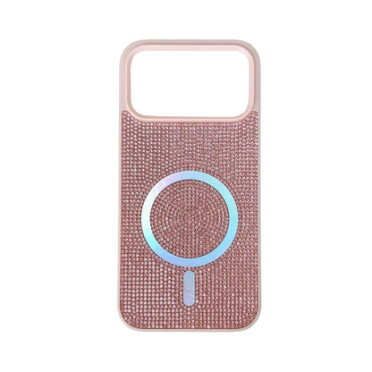 Apple iPhone 18 Pro Max Hoesje - Roze - Diamant Glitter MagSafe Back Cover