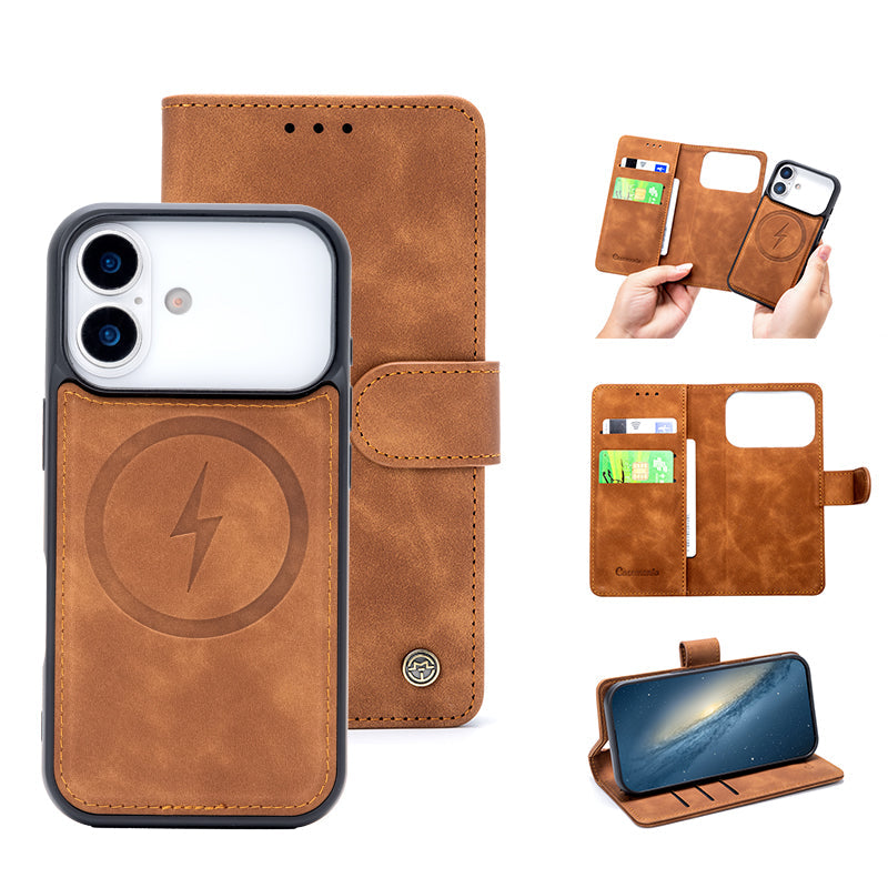 Apple iPhone 18 Pro Max Hülle - Sienna Brown - 2-in-1 MagSafe Bookcase