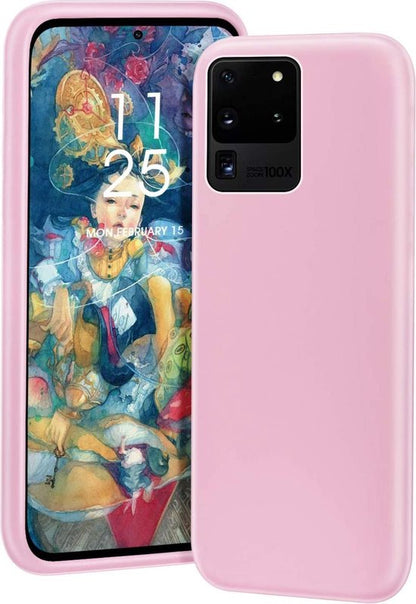 Samsung Galaxy S20 Ultra Hoesje - Roze - Siliconen Back Cover