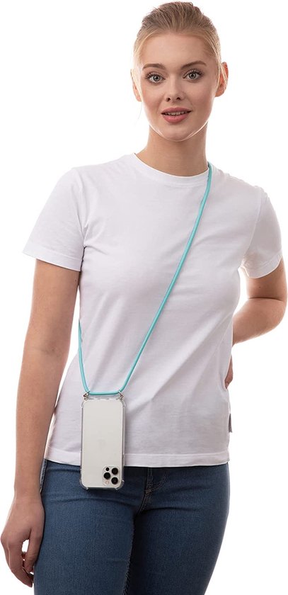 Oppo A76 Hoesje - Transparant - Siliconen Back Cover met Koord