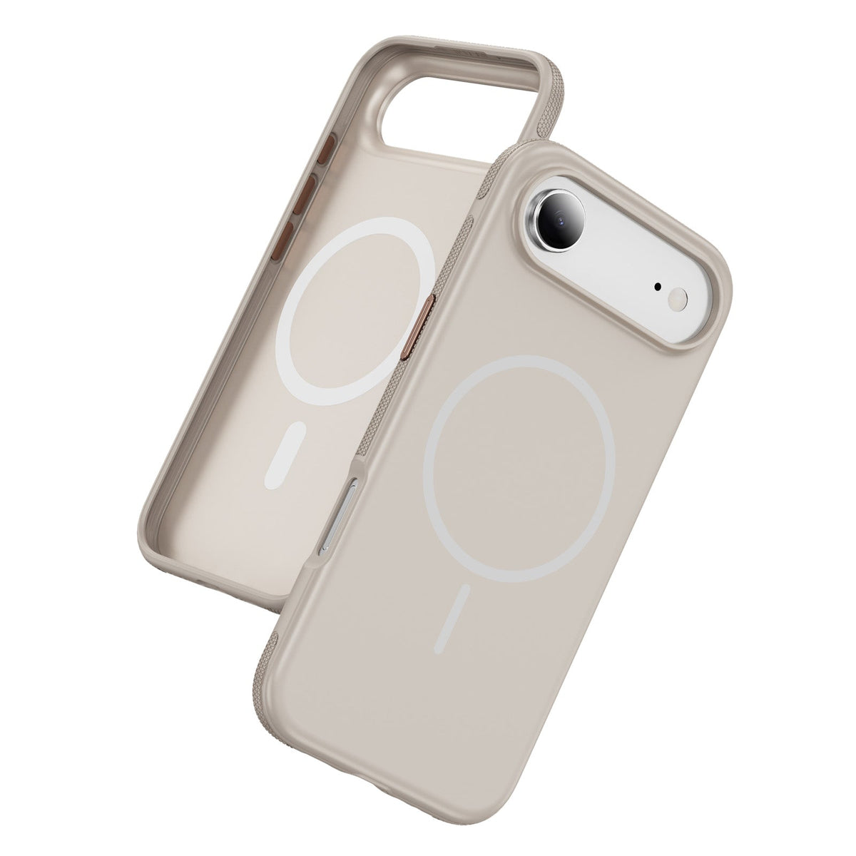 iPhone 17 Air Hoesje - Beige - Soft Siliconen Magsafe Back Cover