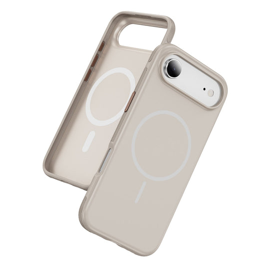 Apple iPhone Air Hülle - Beige - Weiches Silikon MagSafe Backcover