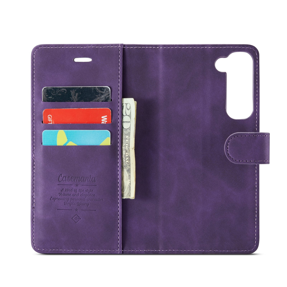 Samsung Galaxy A54 5G Hoesje - Dark Purple - 2 in 1 Bookcase