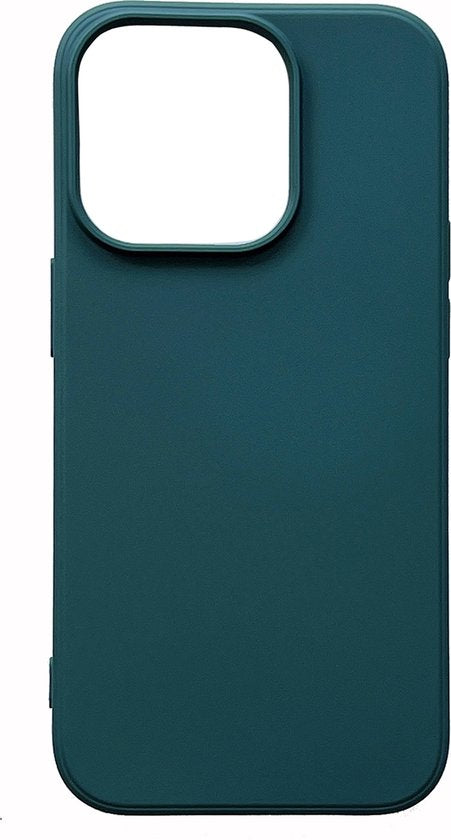 Apple iPhone 14 Pro Case - Dark Green - Microfiber Silicone Back Cover