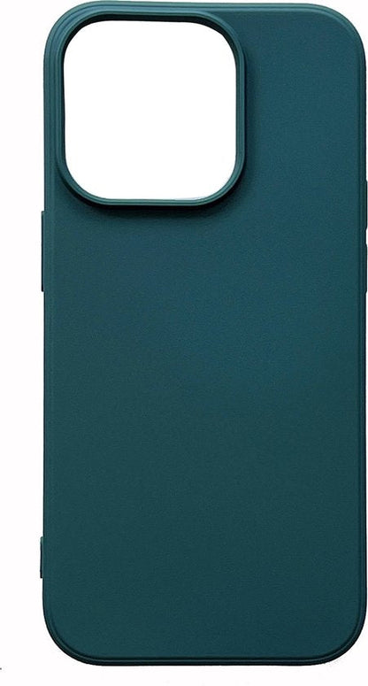 Apple iPhone 14 Pro Case - Dark Green - Microfiber Silicone Back Cover