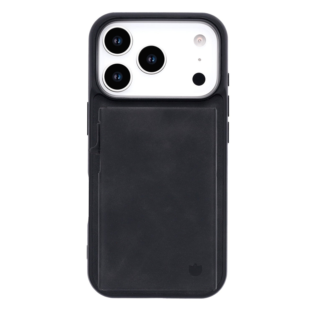 Apple iPhone 17 Pro Hoesje - Charcoal Gray - MagSafe Back Cover met Uitschuifbare Pasjeshouder