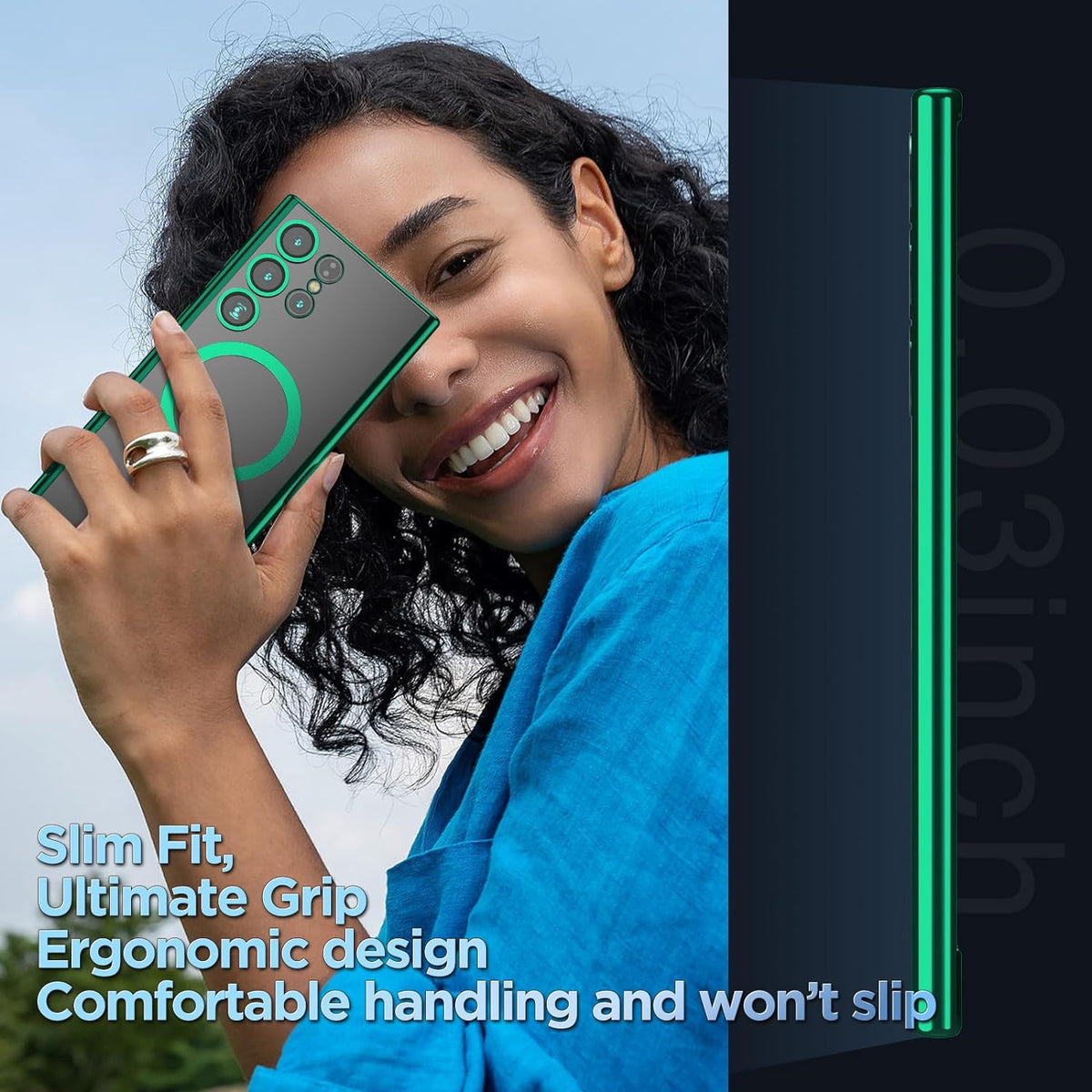 Samsung Galaxy S24 Ultra Case - Green - Silicone MagSafe Back Cover