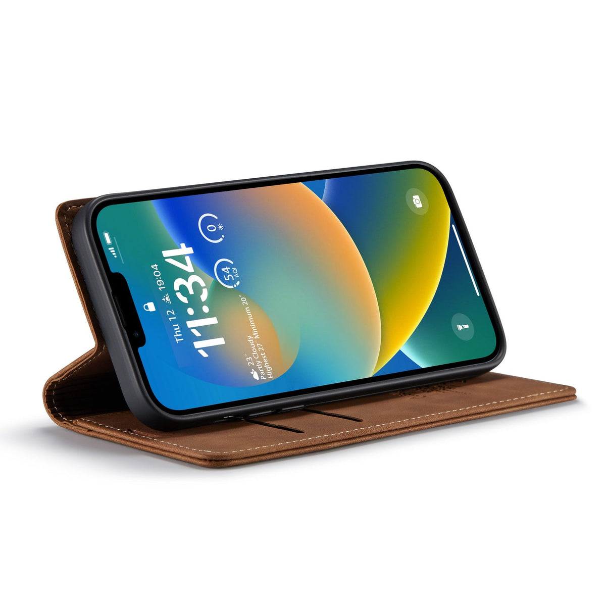 Apple iPhone 15 Plus Case - Sienna Brown - Slim Wallet Case
