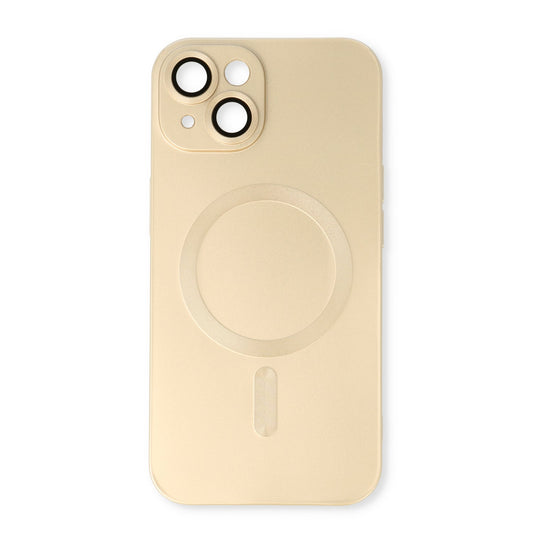 Apple iPhone 13 Hülle - Gold - Mattes Silikon-MagSafe-Backcover
