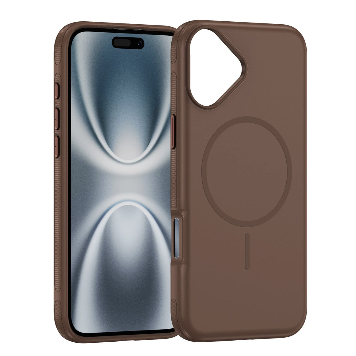 iPhone 17 Hoesje - Bruin - Soft Siliconen Magsafe Back Cover