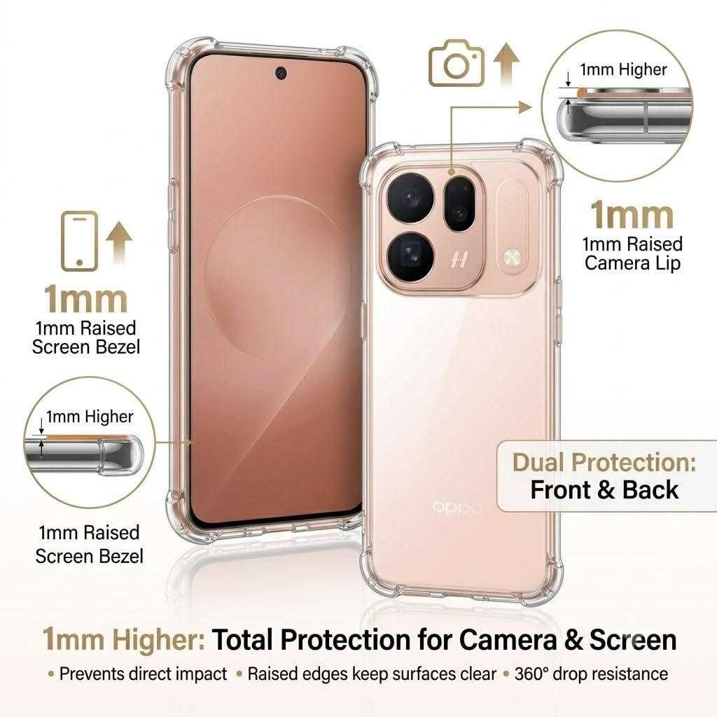 OPPO Find X10 Pro Max Hoesje - Transparant - Anti Shock Back Cover